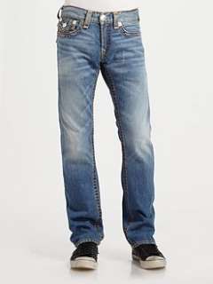 True Religion   Ricky Chainstitch Logo Jeans
