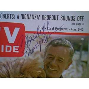  Thompson, Marshall TV Guide Magazine 1966 Signed Autograph 