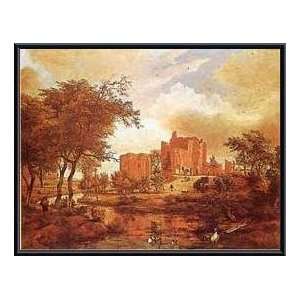     Ruins of a Castle   Artist Meindert Hobbema  Poster Size 22 X 28