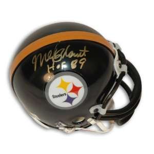 Mel Blount Autographed Pittsburgh Steelers Mini Helmet Inscribed HOF 