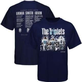   Emmit Smith Troy Aikman Michael Irvin Triplets T shirt Clothing