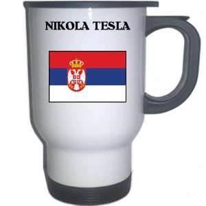  Serbia   NIKOLA TESLA White Stainless Steel Mug 
