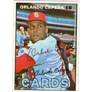 Orlando Cepeda St. Louis Cardinals #20 1967 Topps Autographed Baseball 