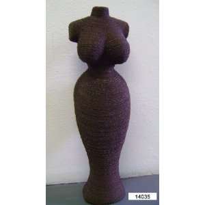  Paper Mache / Chocolate Brown Abaca Twine Mannequin 