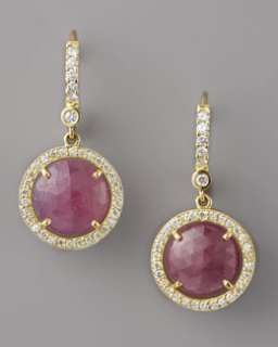 O5086 Penny Preville Pink Sapphire & Diamond Drop Earrings