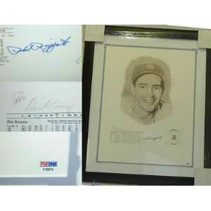 Phil Rizzuto Signed Framed 18x24 Rookie Litho PSA COA
