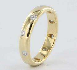   Tiffany Co. Diamond Etoile 18k Gold Platinum Wedding Ring Band  