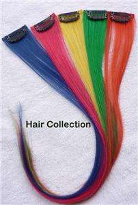 18 Colorful 100% Human Hair Clip On In Extensions 5pcs  