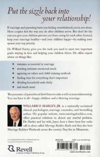 NEW Christian Marriage His Needs, Her Needs for Parents   Willard F 