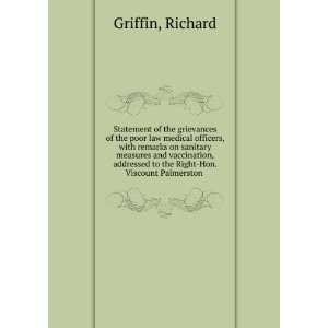  Right Hon. Viscount Palmerston . Richard Griffin  Books