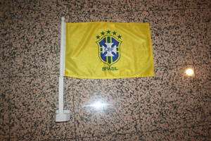 BRASIL FIFA WORLD CUP SOCCER FOOTBALL CAR FLAG BRAZIL  