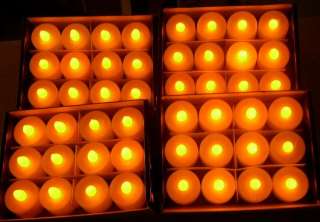 144 FLAMELESS Yellow BATTERY LED TEA LIGHT CANDLES  