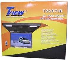 NEW TVIEW 22 BEIGE/TAN FLIP DOWN TFT CAR/TRUCK MONITOR T2207IR BEIGE 