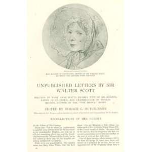    1903 Unpublished Letters of Sir Walter Scott 