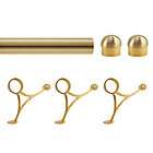 ft Polished Brass Wall Mount Bar Foot Rail Kit items in KegWorks 
