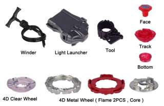 4D Metal Wheel ( Metal Flame , Rubber Flame , Core ) 1pcs , Tool 1pcs