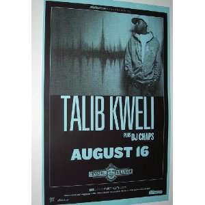 Talib Kweli Poster   A Concert Flyer   Dj Chaps