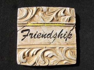 NEW DESIGN LATEX MOULD MOLD FRIENDSHIP WALL PLAQUE  