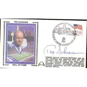  Tex Schramm Cowboys Autographed FDC Envelope PSA COA 