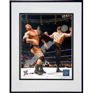 Great Khali vs. Battista #444 Double Matted 8 x 10 Photograph in 