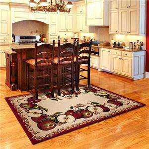NeW KITCHEN COUNTRY APPLE Area Rug 53x 76 Carpet  