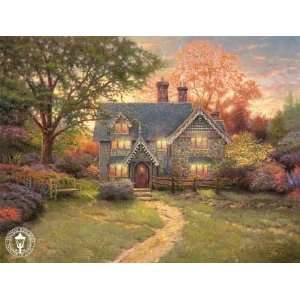 Thomas Kinkade   Gingerbread Cottage SN Canvas