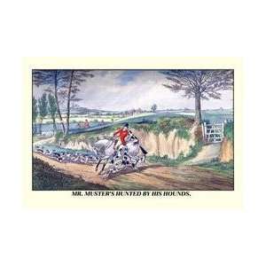  Mr Musters Hunted by his Hounds 20x30 poster