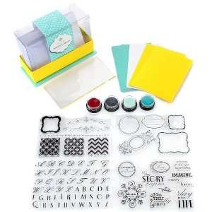 Tori Spelling Collection Statement Stamps Ink, Block and Card Kit