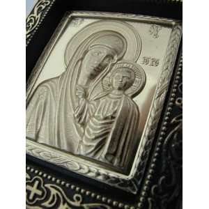 VIRGIN MARY Metallic Embossing Orthodox Icons Chasing (3.5x2.75inch 