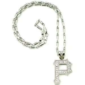 Wiz Khalifa Piece P Iced Out Pendant With Bullet Chain Silver Color