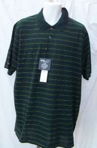 Ralph Lauren Mens rlx golf shirt large striped nwt grn  