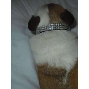   Swarovski Crystal Dog Collar Fits 9 12 necks Rhinestone Dog Collar