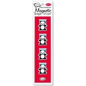  Panda Illustrated Magnetic Page Clips Set of 4 By Re marks 