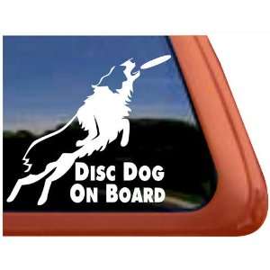  Disc Dog On Board Frisbee Australian Shepherd Dog Vinyl 