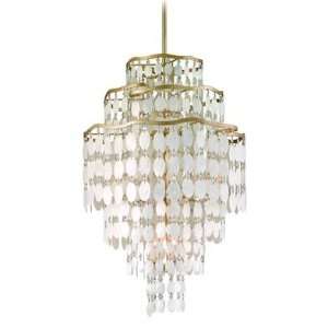 Dolce Collection 12 Light 39 Champagne Leaf Pendant with Crystal and 