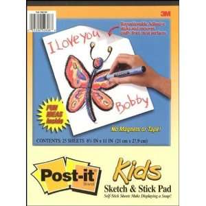   Kids Sketch Stick Portrait Self Stick Paper Easel Pad Toys & Games
