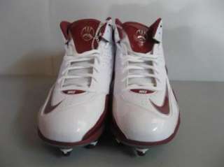   Nike Zoom 354780 Merciless Maroon Burgundy White Hi Football Cleats 15