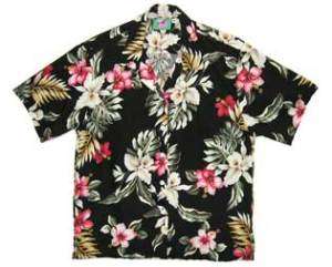 Hawaiian Hibiscus orchid Cotton Aloha Blouse/Shirt S XL  