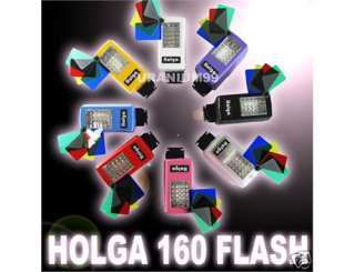 HOLGA 160 Flash Light 120 N GN 135BC TLR Camera 8 Color LC A Hot Shoe 