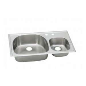  Elkay ECGR382210R3 top mount double bowl kitchen sink 