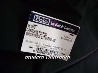 Polo Ralph Lauren Mens Garrison Virgin Wool Tuxedo Suit 48 L $1550 