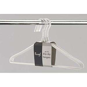  H & L Russell Set Of 8 White Wire Hangers