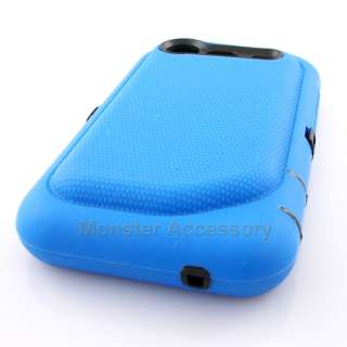 Blue Double Layer Hard Case for HTC Droid Incredible 2  