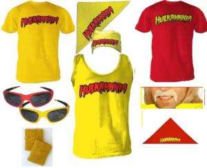 LICENSED Hulkamania Hulk Hogan Halloween COSTUME SET  