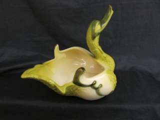 Hull Pottery Vtg Large Green Swan Goose Planter Vase 69  