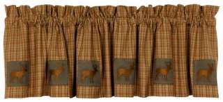 IHF Country/Primitive Decorative Curtain for sale Lodge Sampler Deer 