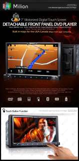 G2223U @US STOCK Milion In Dash 7 HD LCD 2Din Car GPS iPod DVD Player 