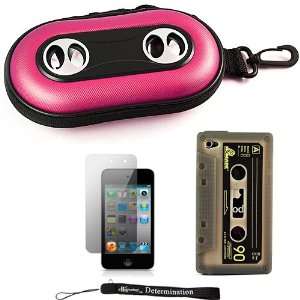  Pink Portable Hard Cover Shell with Integrated Speakers 