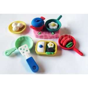   Mega Assortment 7 Pack Set W/ Stove Cooking Pan Plate Toys & Games