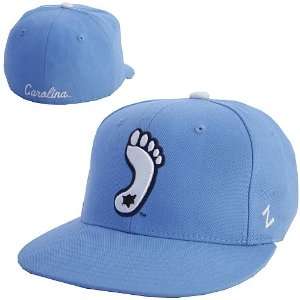   Tar Heels Slider Fitted Light Blue Foot Hat